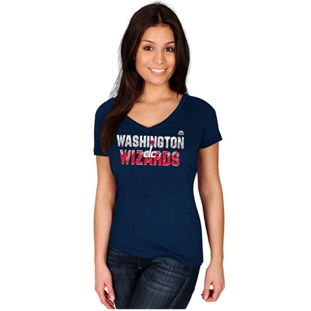 Majestic Navy Washington Wizards Tee